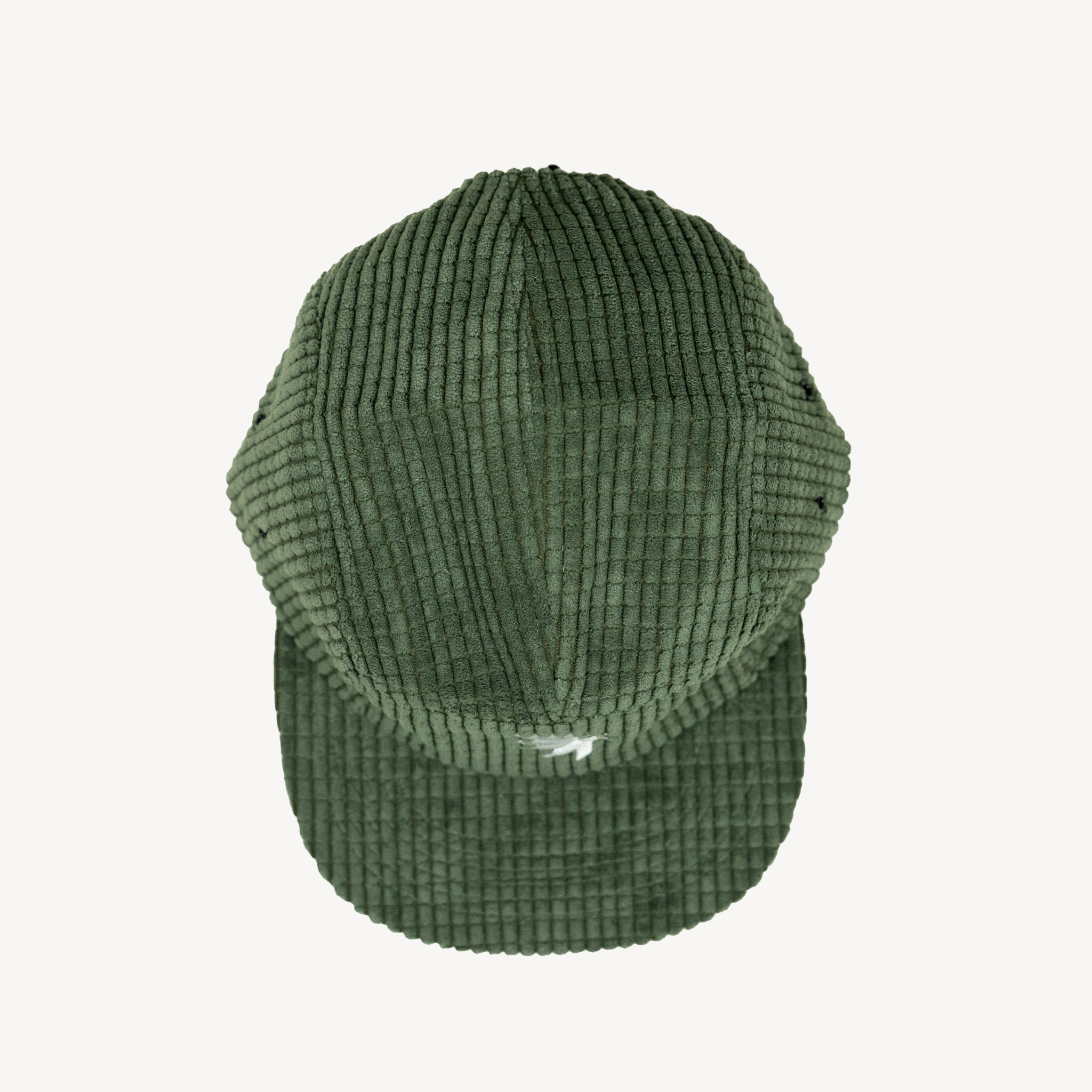 Evergreen Pine Green Grid Fleece 5 Panel Hat
