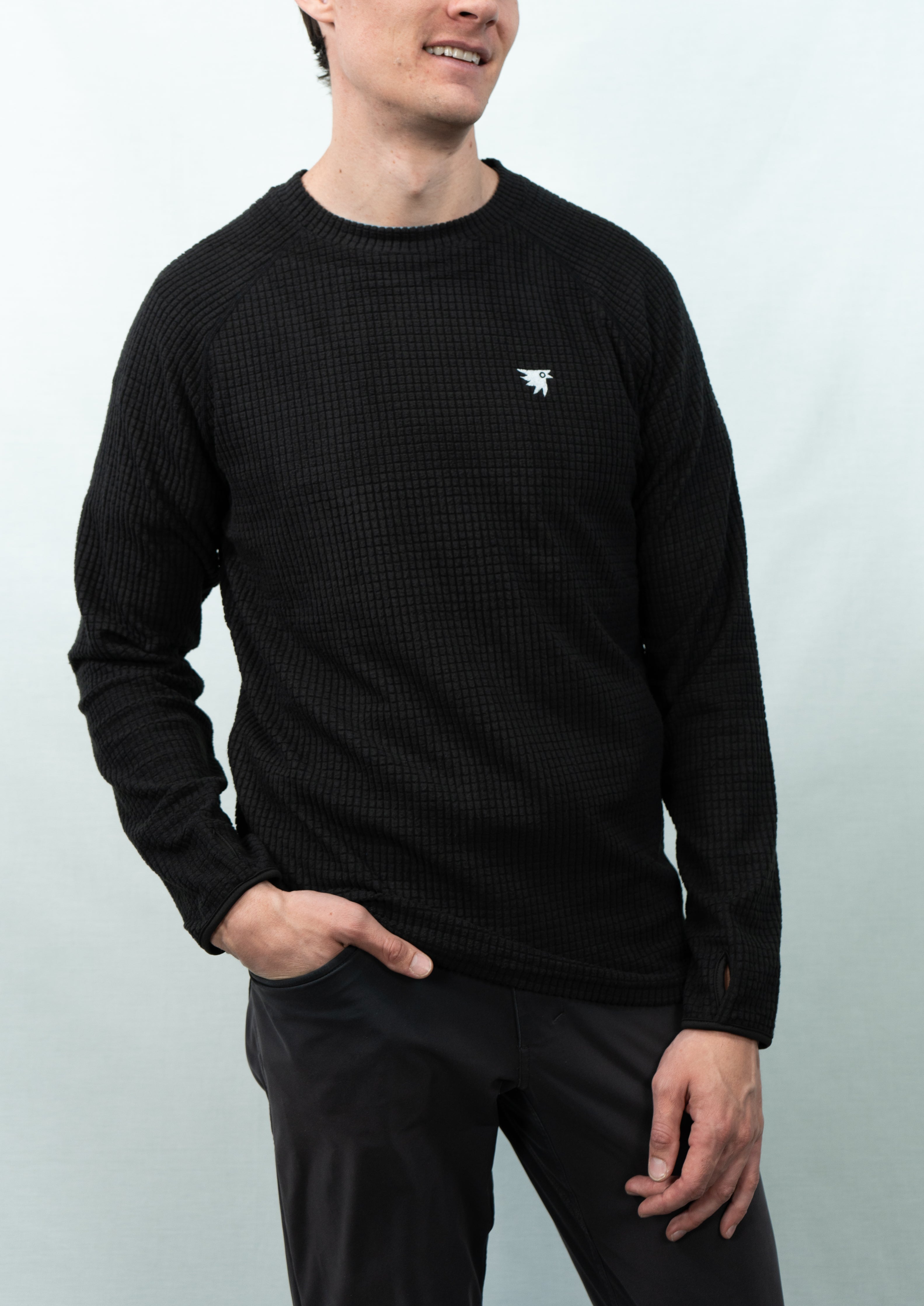 Men’s Dawn – Grid Fleece Mid-Layer Crewneck