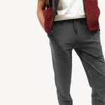 women's puget grey grid fleece joggers
