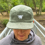 Evergreen Pine Green Grid Fleece 5 Panel Hat