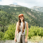 Canyon Amber grid fleece 5 panel hat 