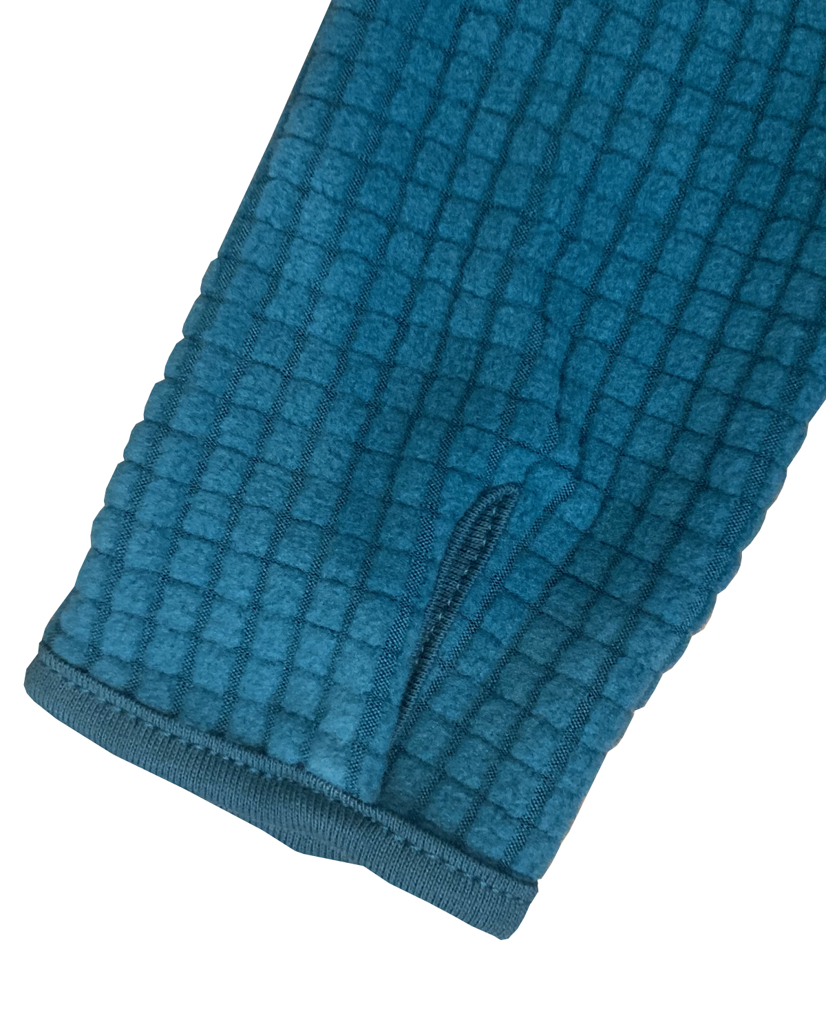 Sleeve with thumbholes of boys and girls grid fleece hoodie from Squak Mountain Co.